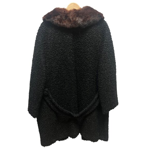 Unbranded Vintage 50's Persian Lambwool Teddy Overcoat with Fur Collar - Picture 7 of 8